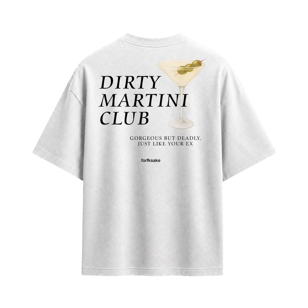 Forfksake Dirty Martini Club Nude White T-Shirt