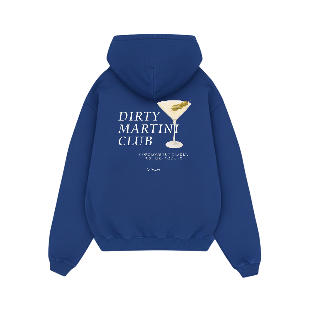 FORFKSAKE DIRTY MARTINI CLUB BLUE HOODIE
