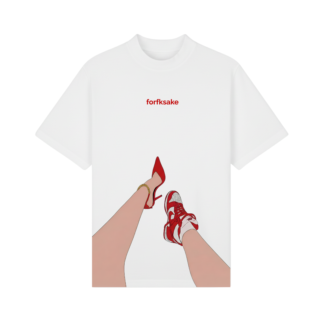 FORFKSAKE DOUBLE LIFE WHITE T-SHIRT