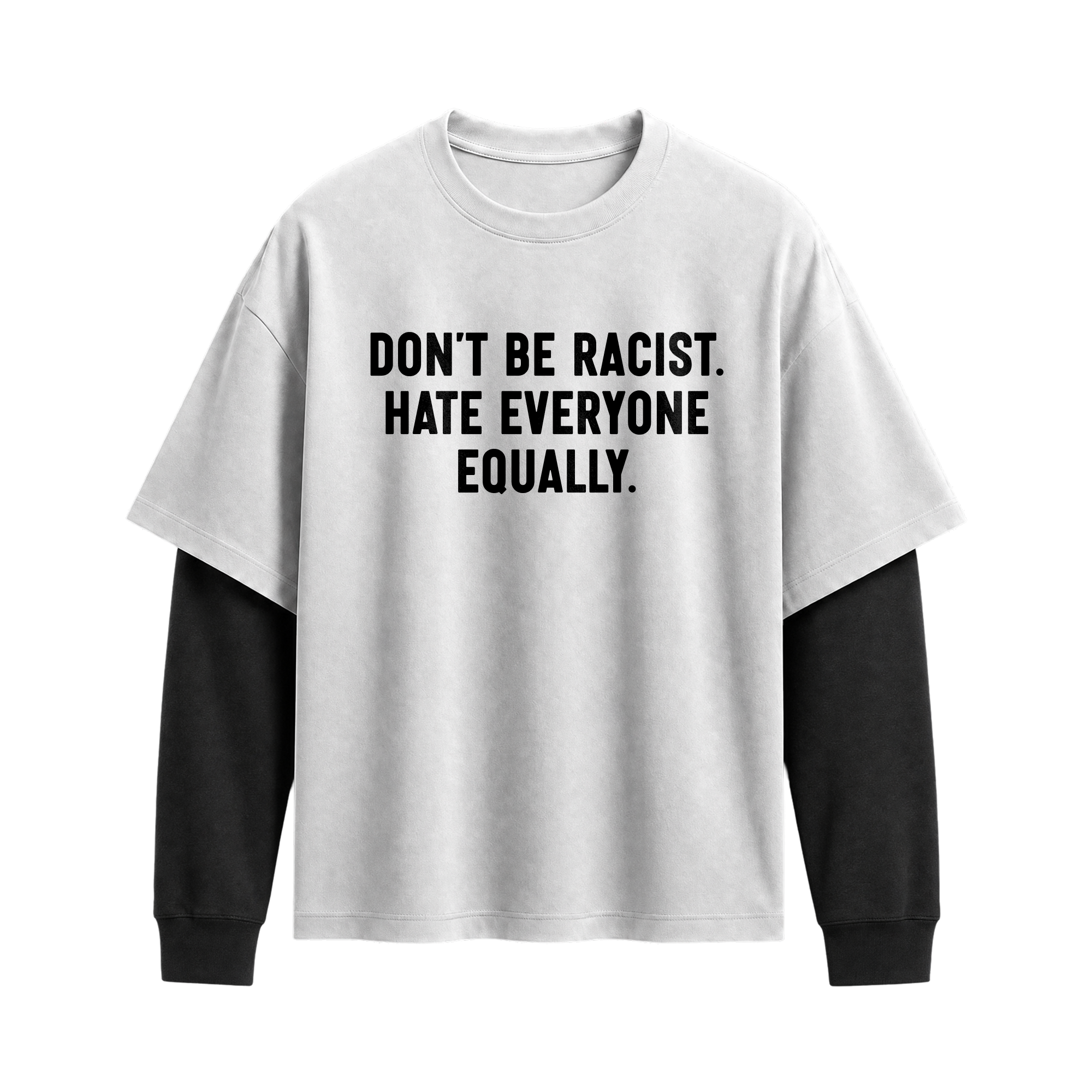 Forfksake Equal Hate Double Layered T-Shirt White