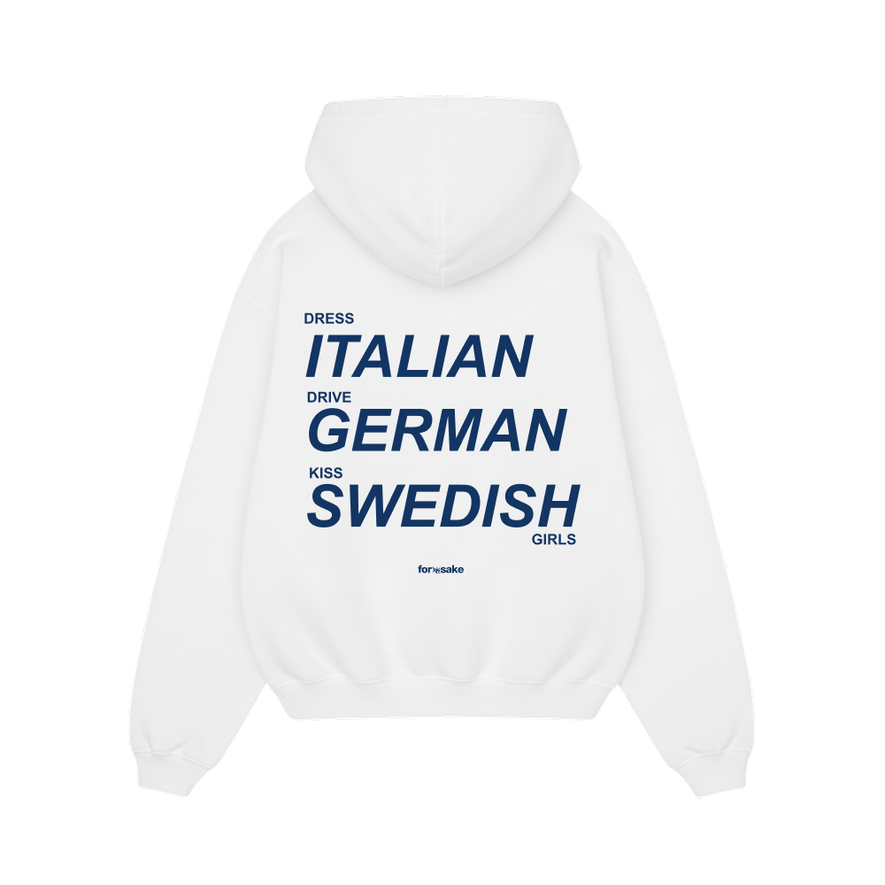 Forfksake European Taste Disorder White Hoodie