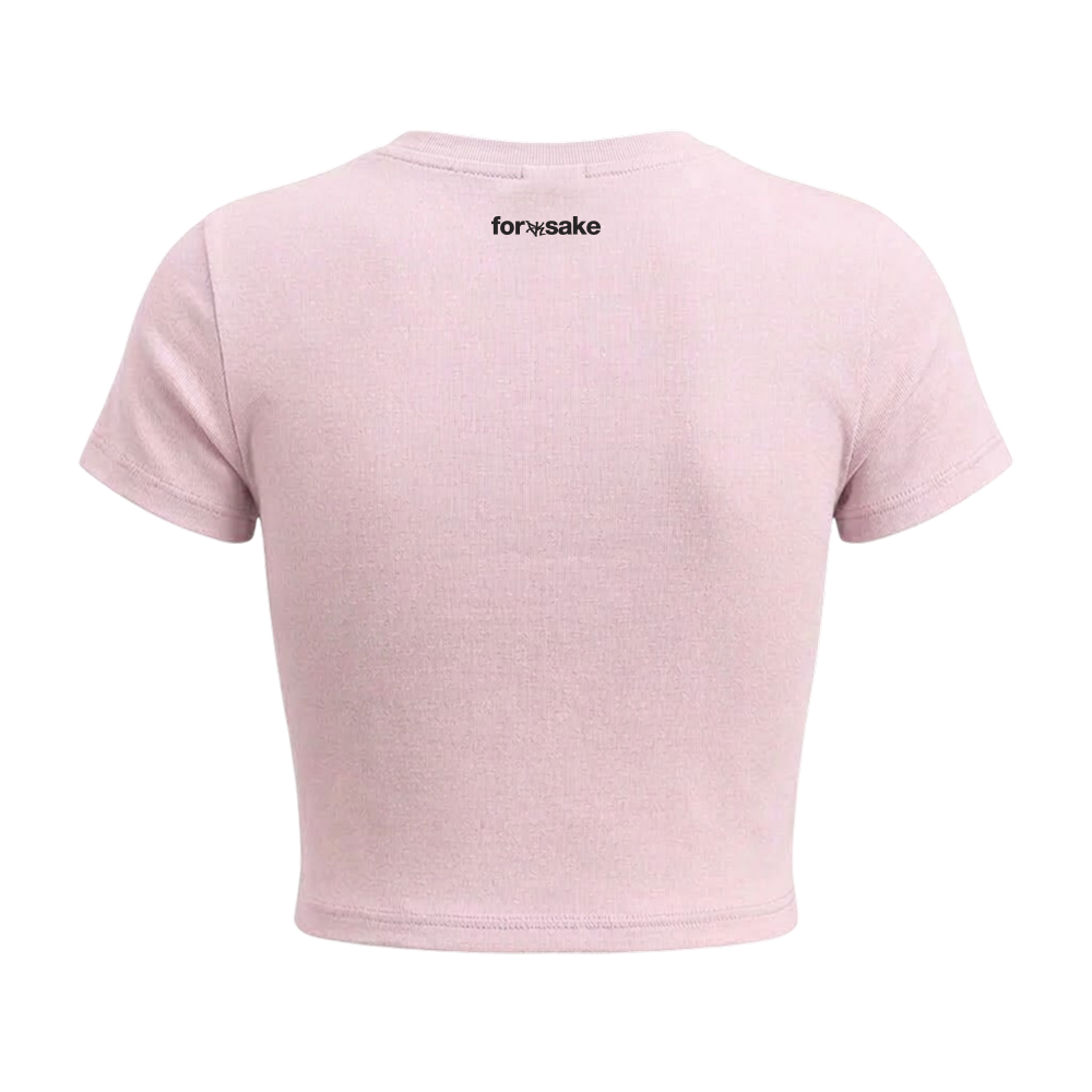 Forfksake Fuck Off Baby Tee Pink