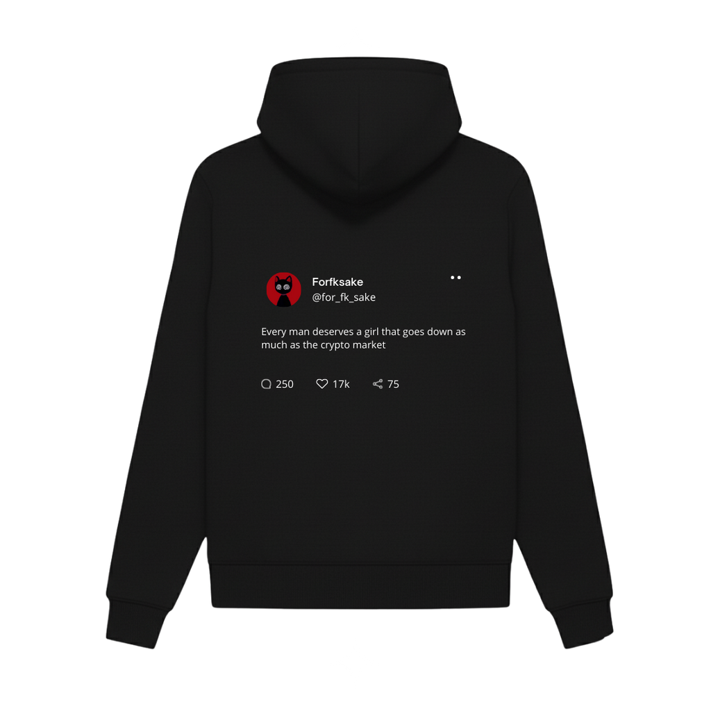 FORFKSAKE GIRL GOES DOWN BLACK HOODIE