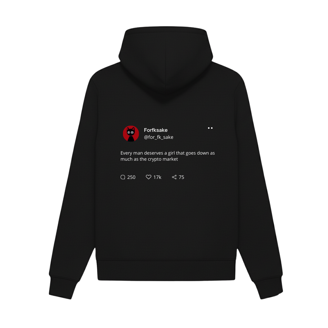 FORFKSAKE GIRL GOES DOWN BLACK HOODIE