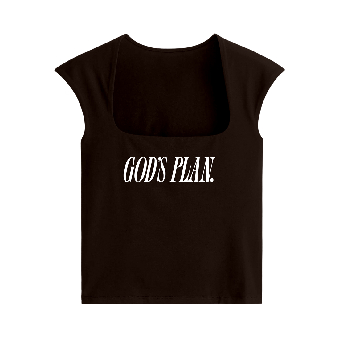 Forfksake God's Plan Baby Tee Brown