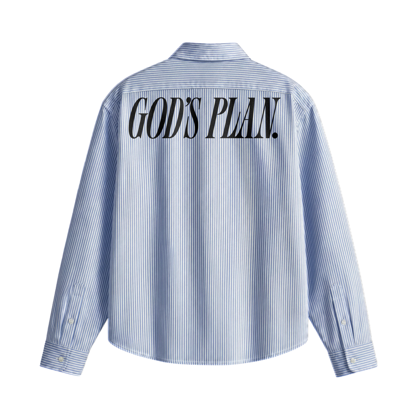 Forfksake God's Plan Blue Striped Shirt