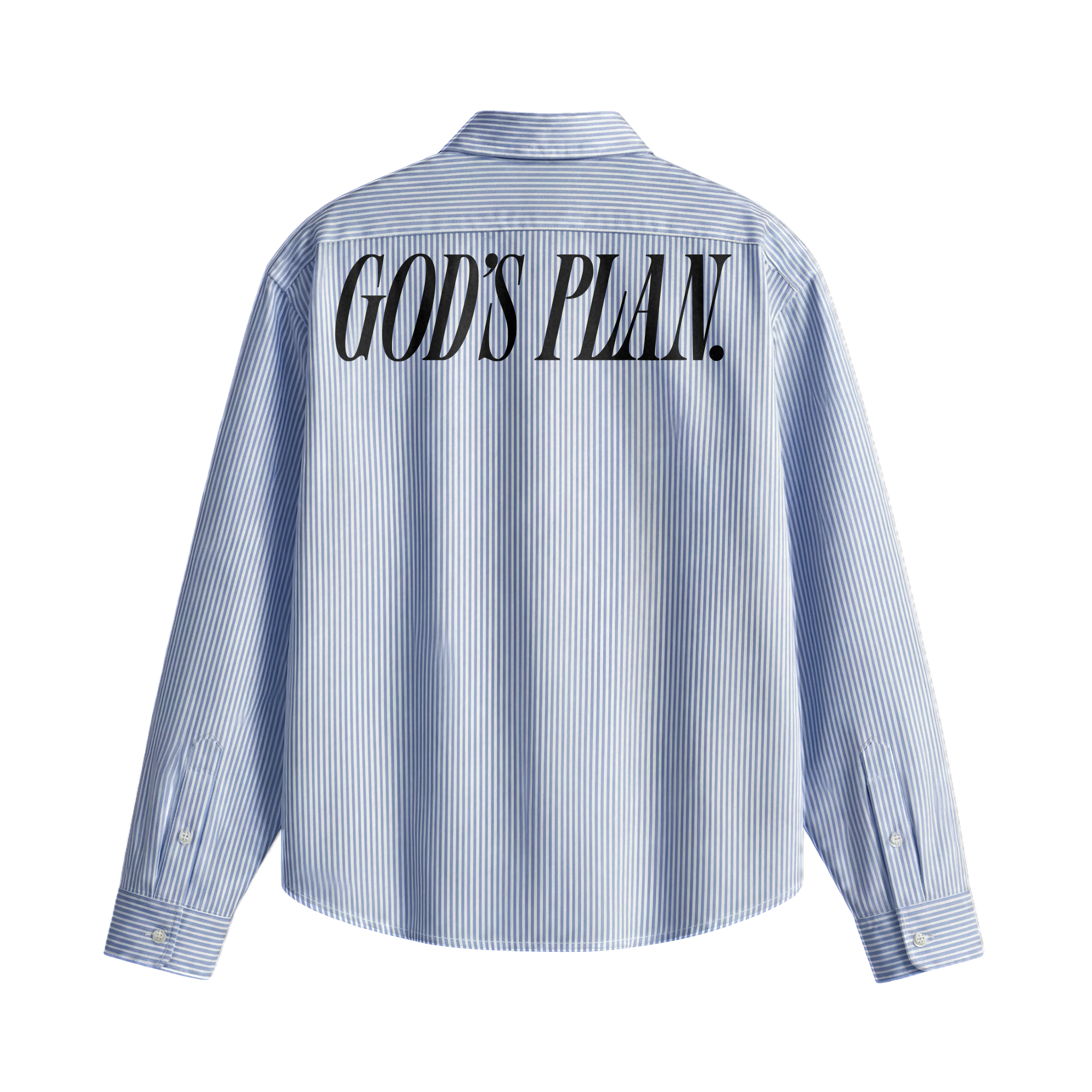 Forfksake God's Plan Blue Striped Shirt