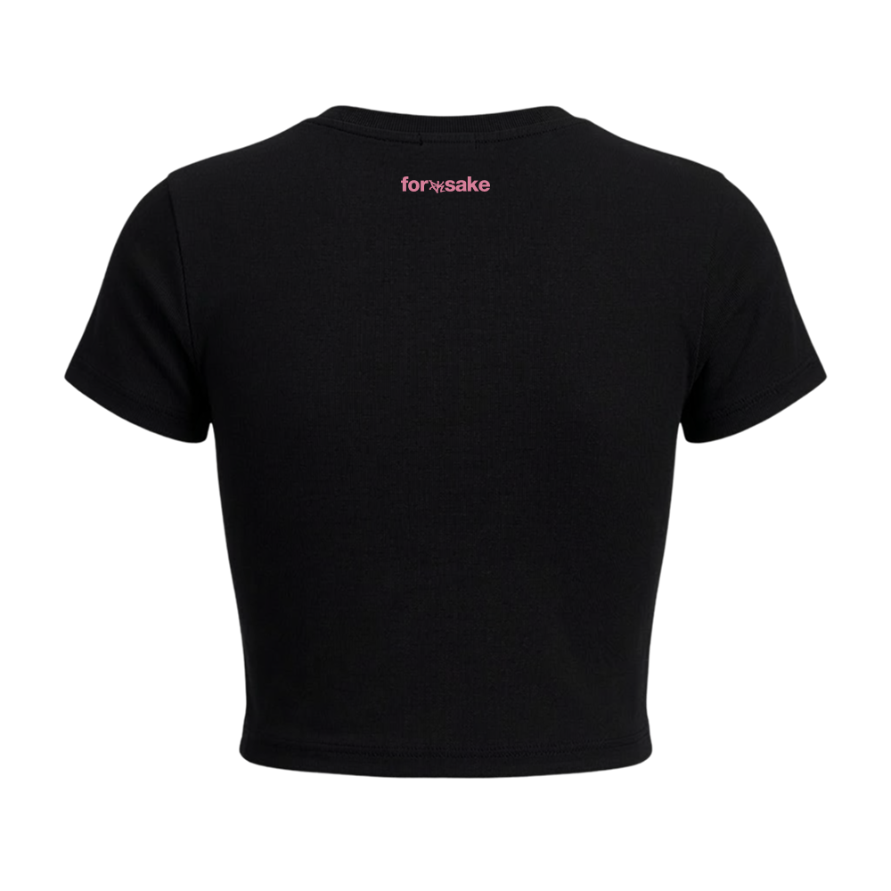 Forfksake Haunt You Baby Tee Black