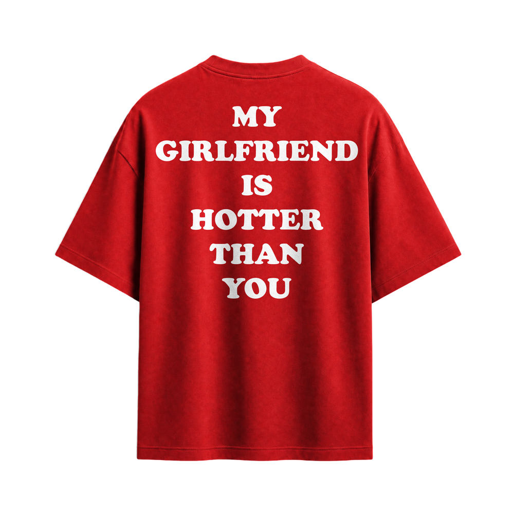 Forfksake Hotter Girlfriend T-Shirt Red