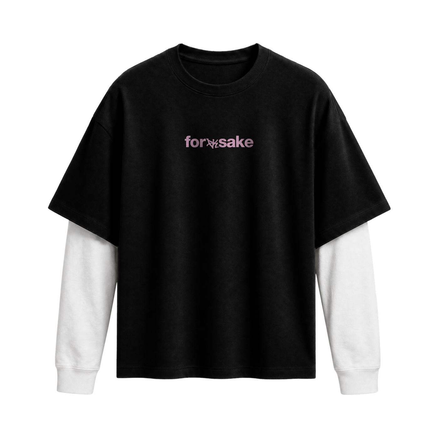 Forfksake Meeting You Double Layered T-Shirt Black