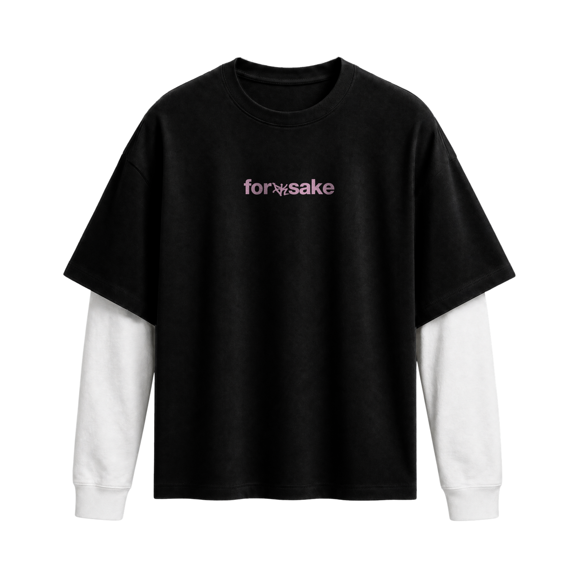 Forfksake Meeting You Double Layered T-Shirt Black
