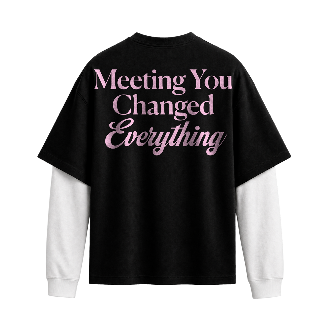 Forfksake Meeting You Double Layered T-Shirt Black
