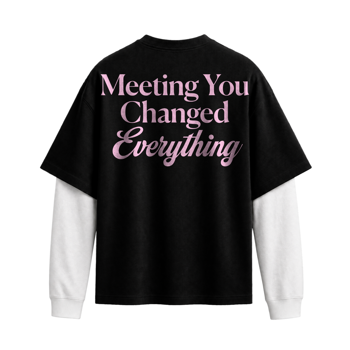 Forfksake Meeting You Double Layered T-Shirt Black