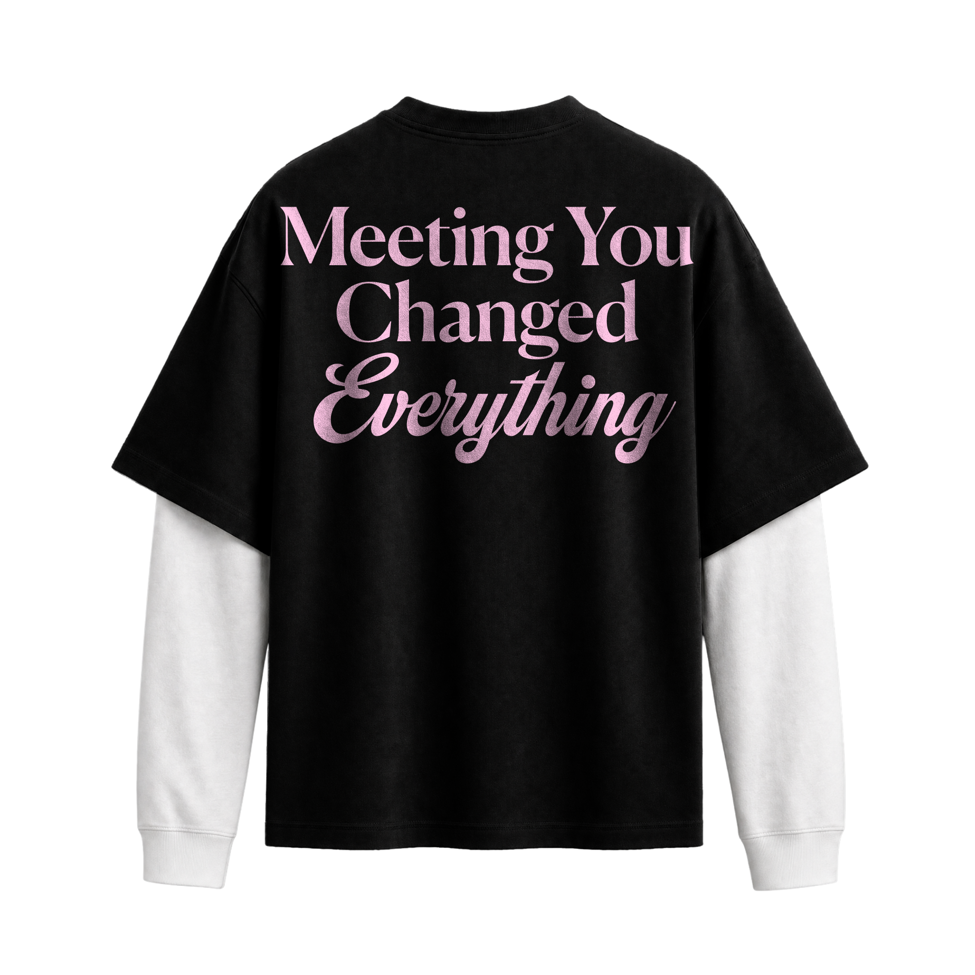 Forfksake Meeting You Double Layered T-Shirt Black