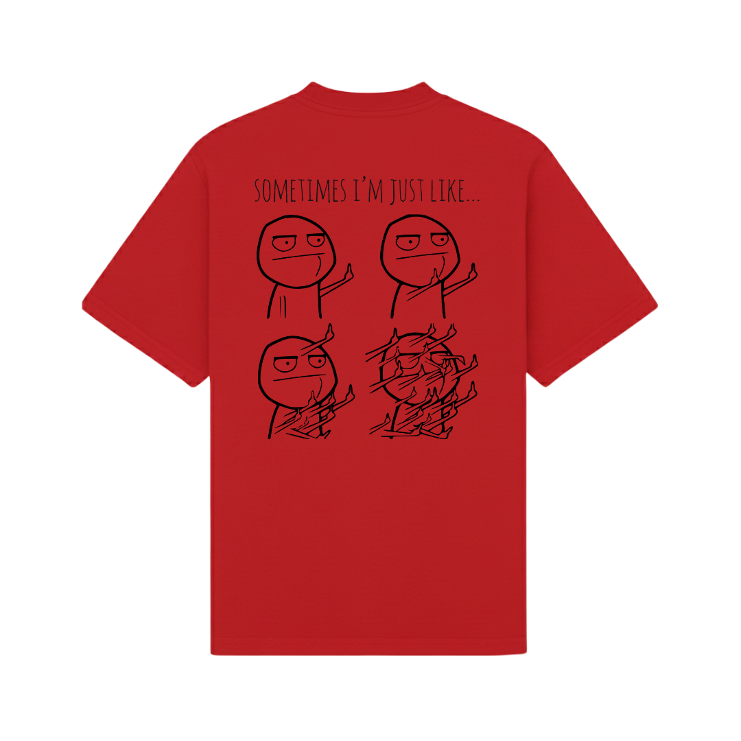 FORFKSAKE MIDDLE FINGER RED T-SHIRT