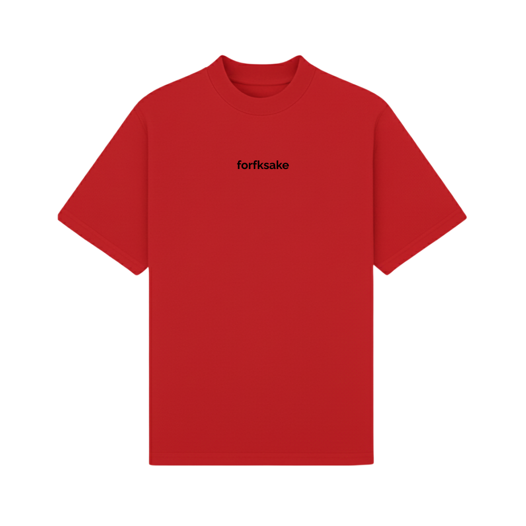 FORFKSAKE MIDDLE FINGER RED T-SHIRT