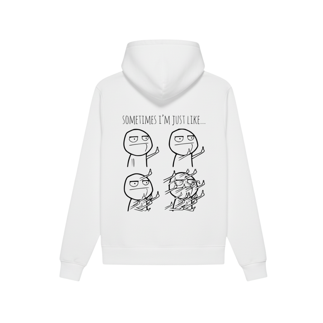 FORFKSAKE MIDDLE FINGER WHITE HOODIE