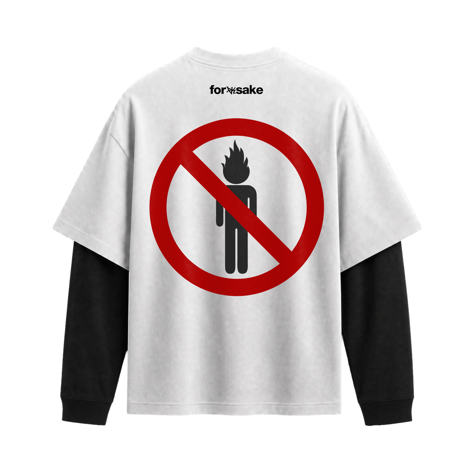 Forfksake No Hotheads Double Layered T-Shirt White