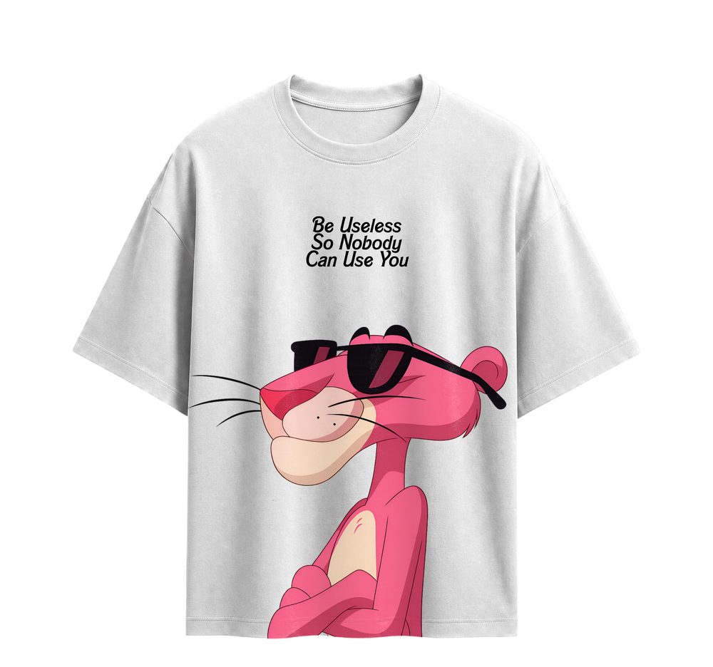 Forfksake Pink Panther Useless Graphic T-Shirt White
