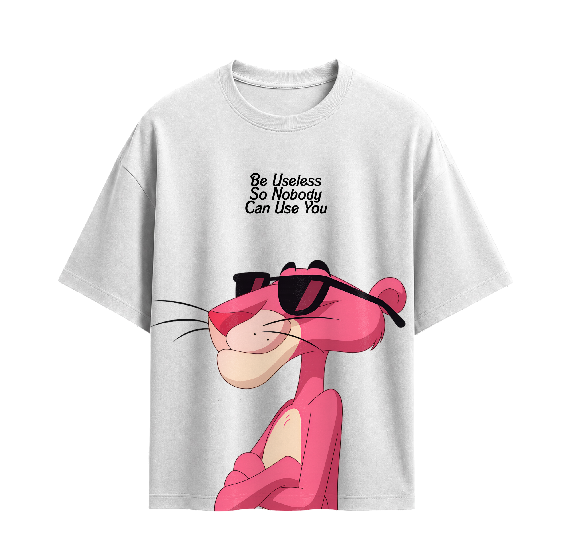 Forfksake Pink Panther Useless Graphic T-Shirt White