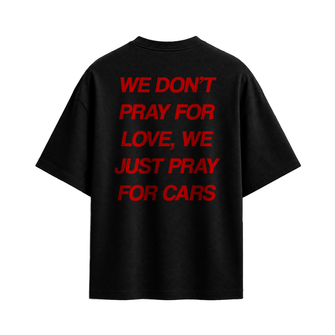 Forfksake Pray For Cars T-Shirt Black