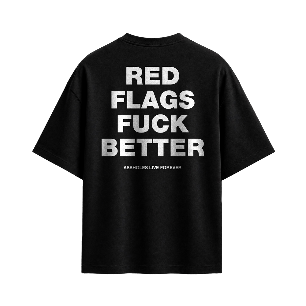 Forfksake Red Flags T-Shirt Black