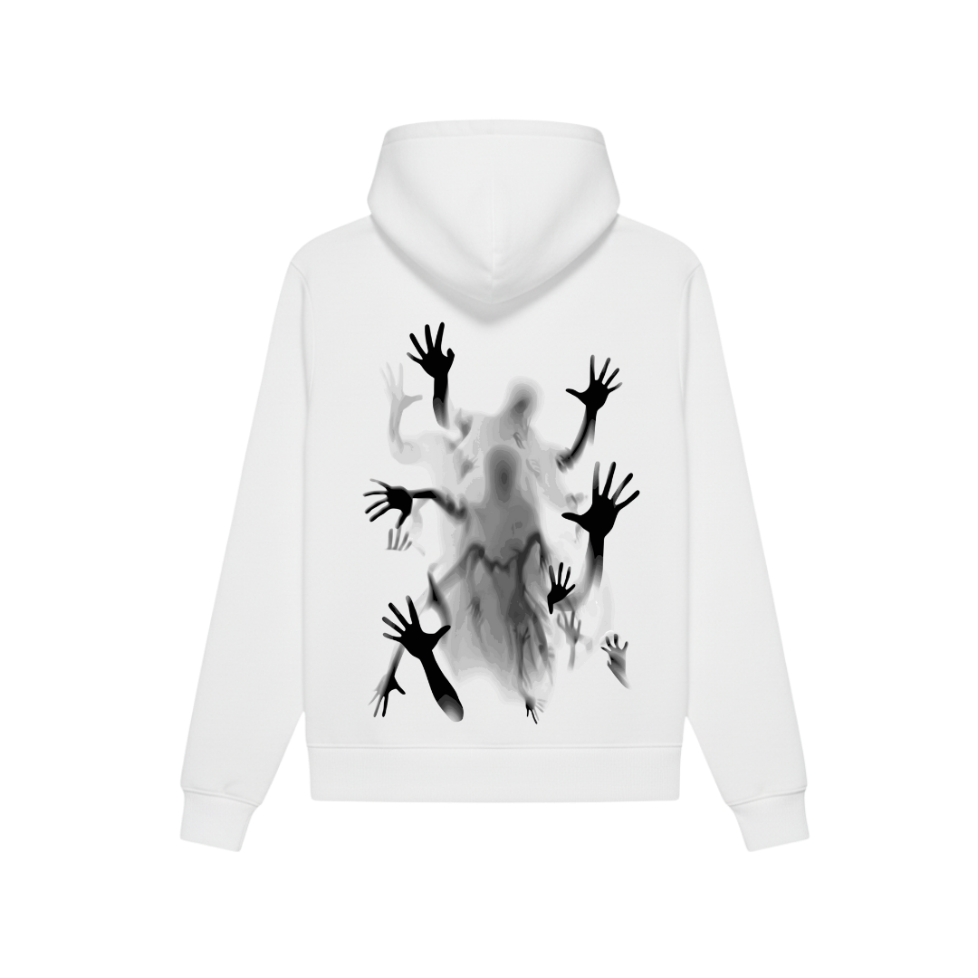 FORFKSAKE SHADOW REACH WHITE HOODIE