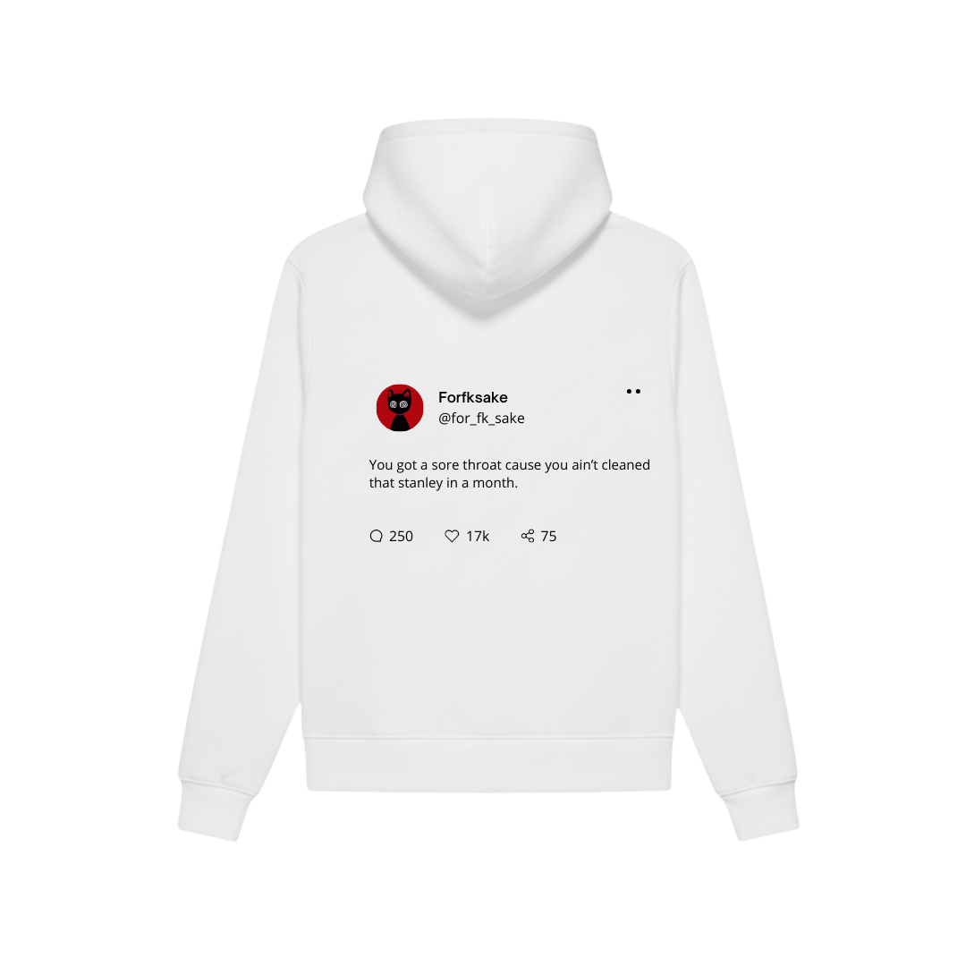 FORFKSAKE STANLEY WHITE HOODIE