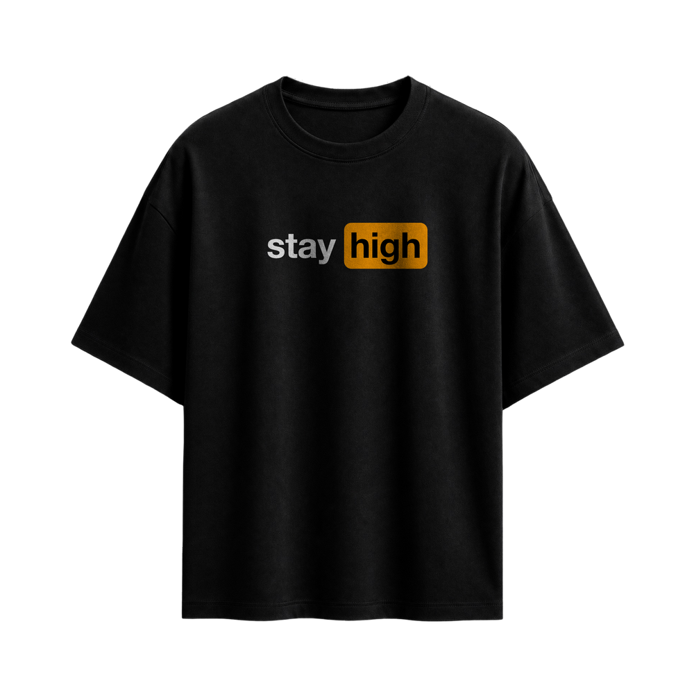 Forfksake Stay High Black T-Shirt