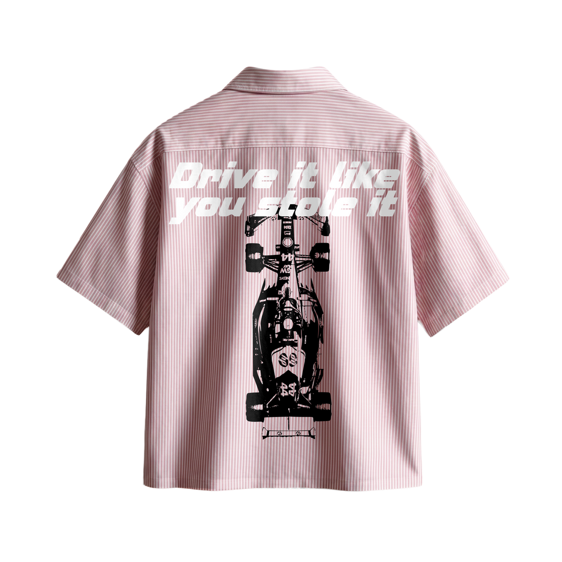 Forfksake Stole It Boxy Fit Pink Striped Shirt