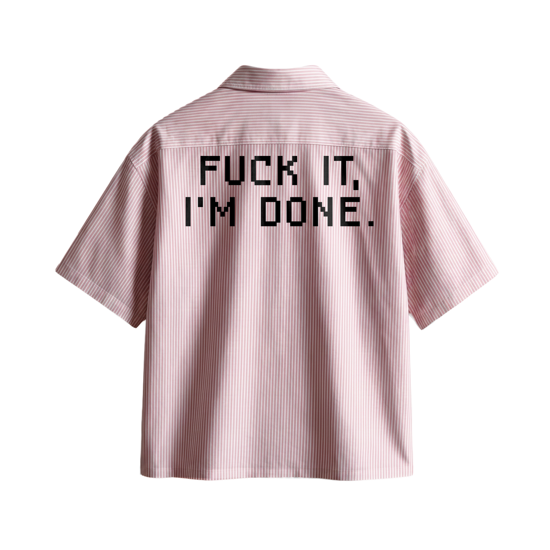 Forfksake Walkout Boxy Fit Pink Striped Shirt