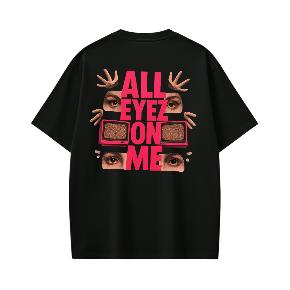FORFKSAKE ALL EYES ON ME BLACK T-SHIRT