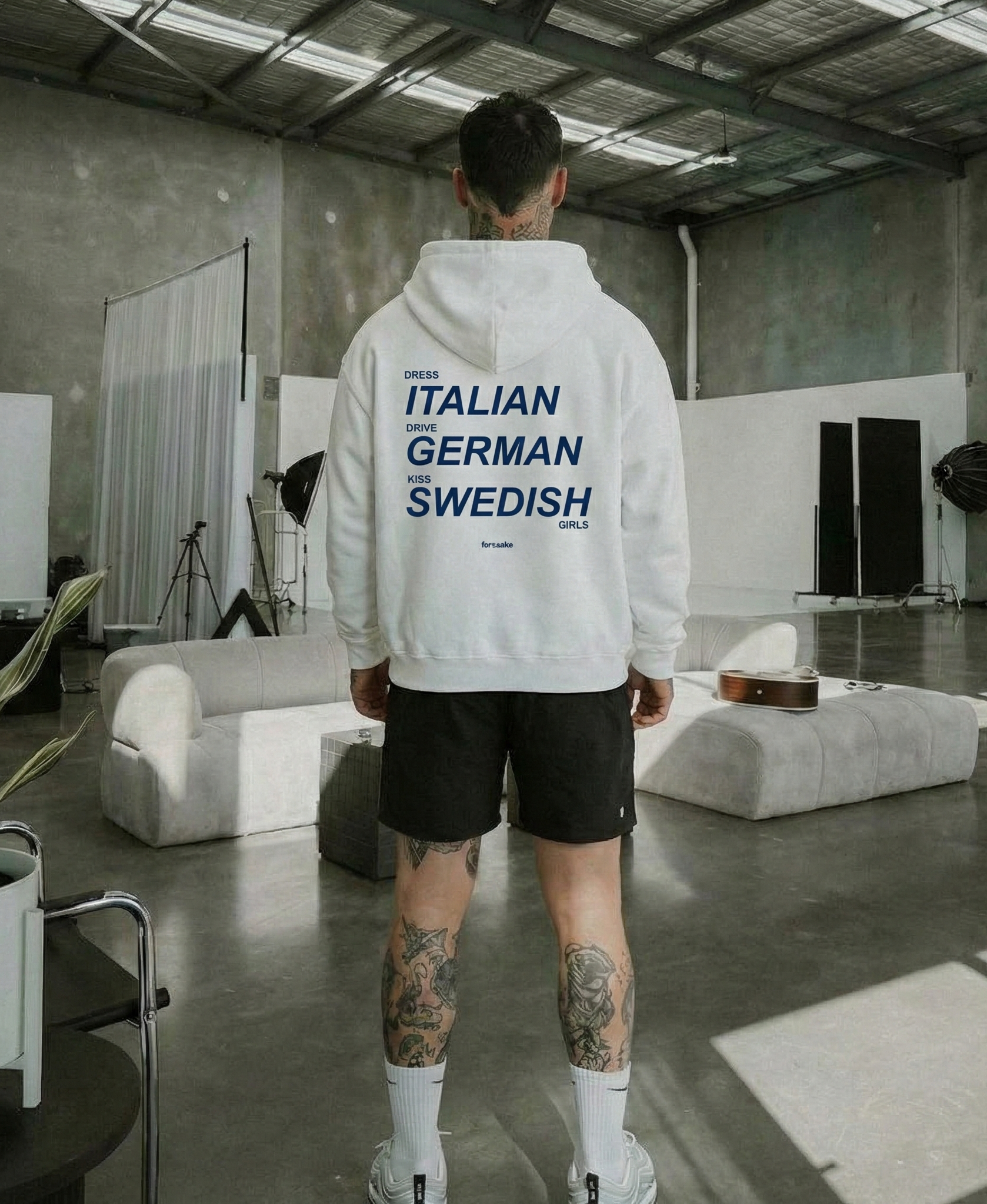 Forfksake European Taste Disorder White Hoodie