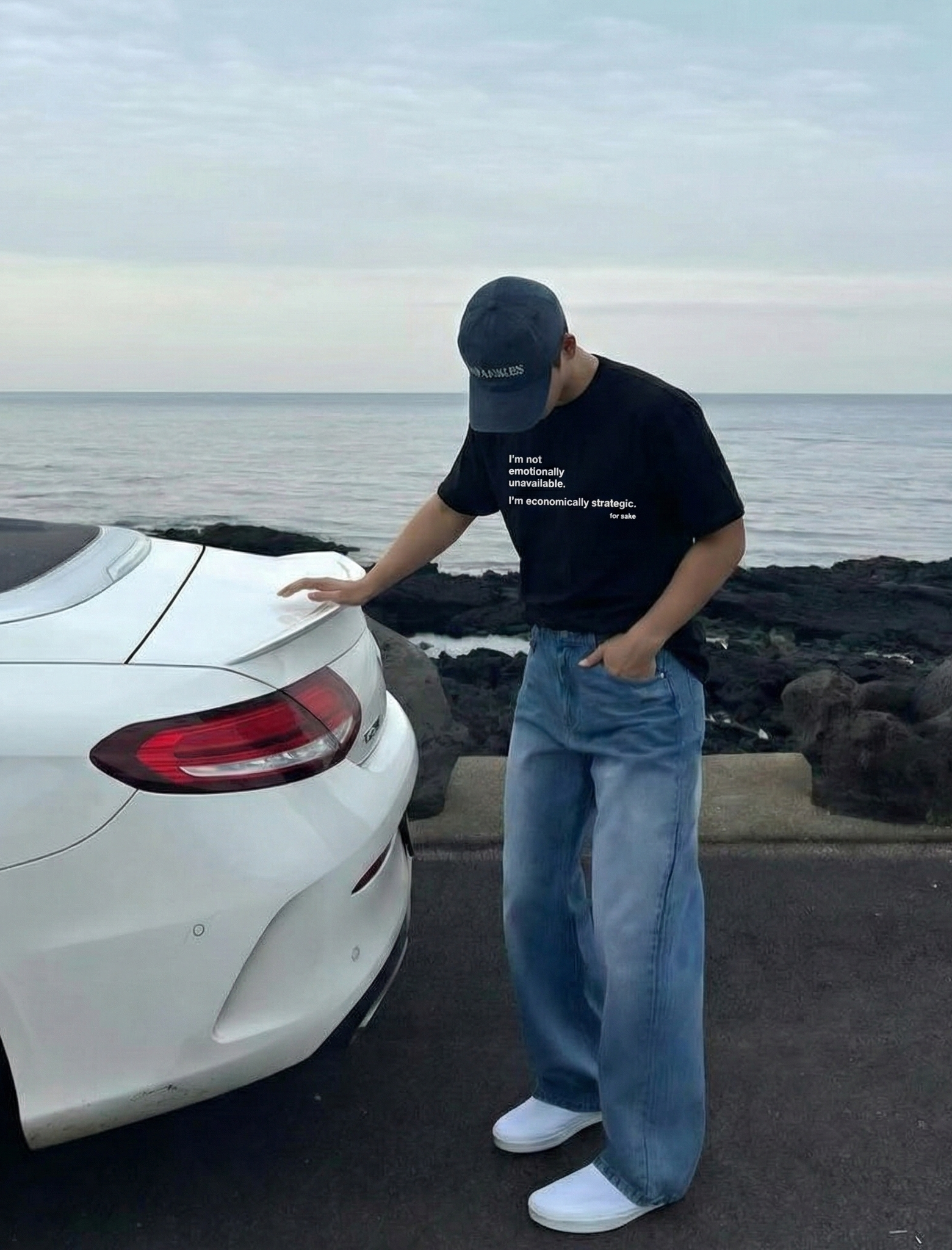 Forfksake Emotionally Unavailable Black T Shirt