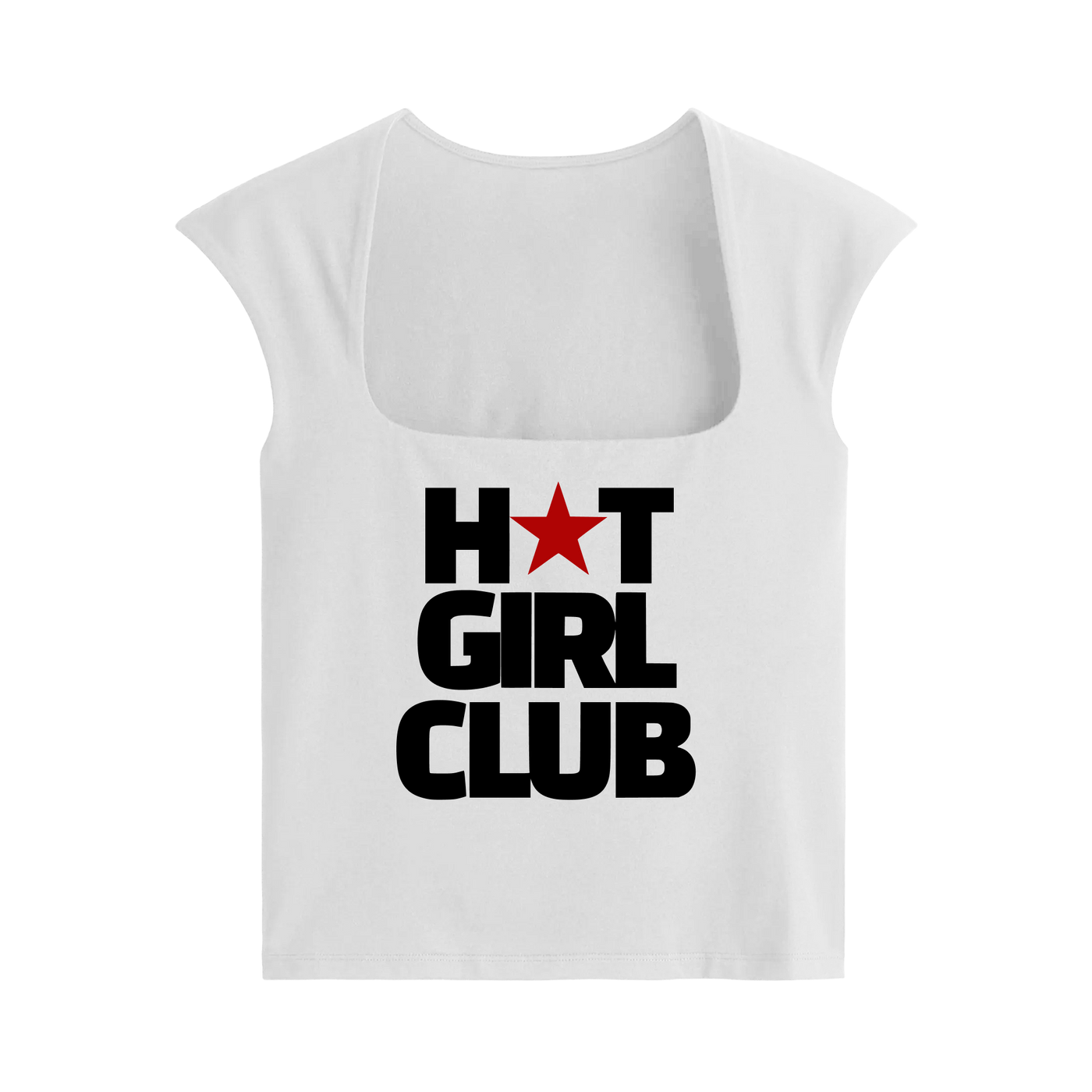 Forfksake Hot Girl Club Baby Tee White