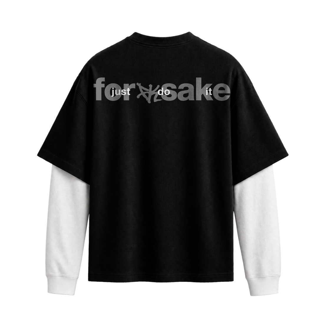 Just Do It Forfksake Double Layered T-Shirt Black