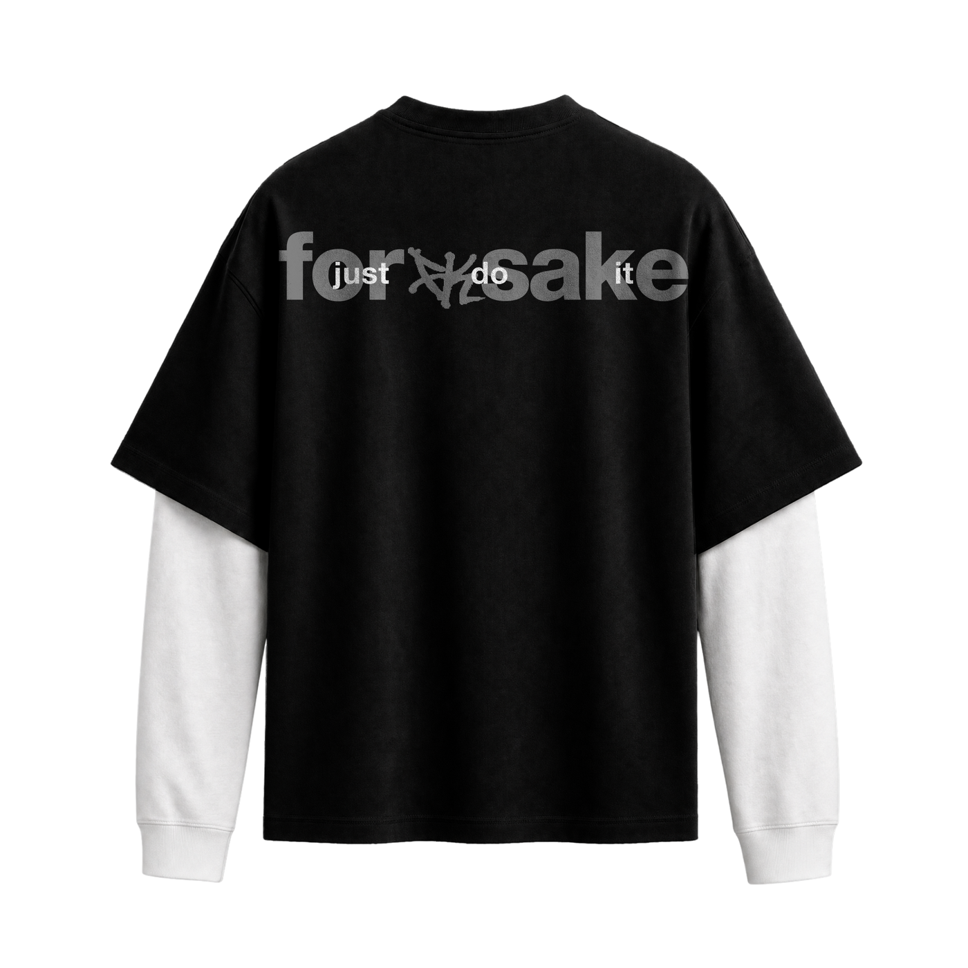 Just Do It Forfksake Double Layered T-Shirt Black