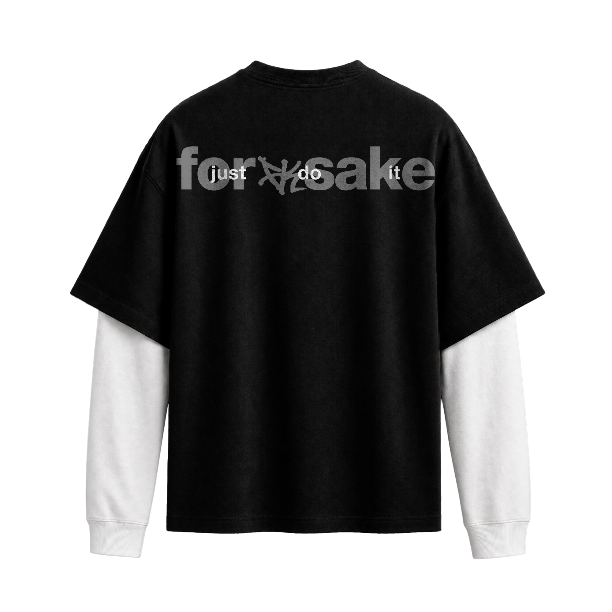 Just Do It Forfksake Double Layered T-Shirt Black