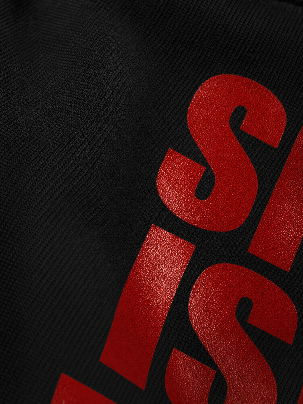 Forfksake Speeding Isn't For Everyone T-Shirt Black – close-up detail