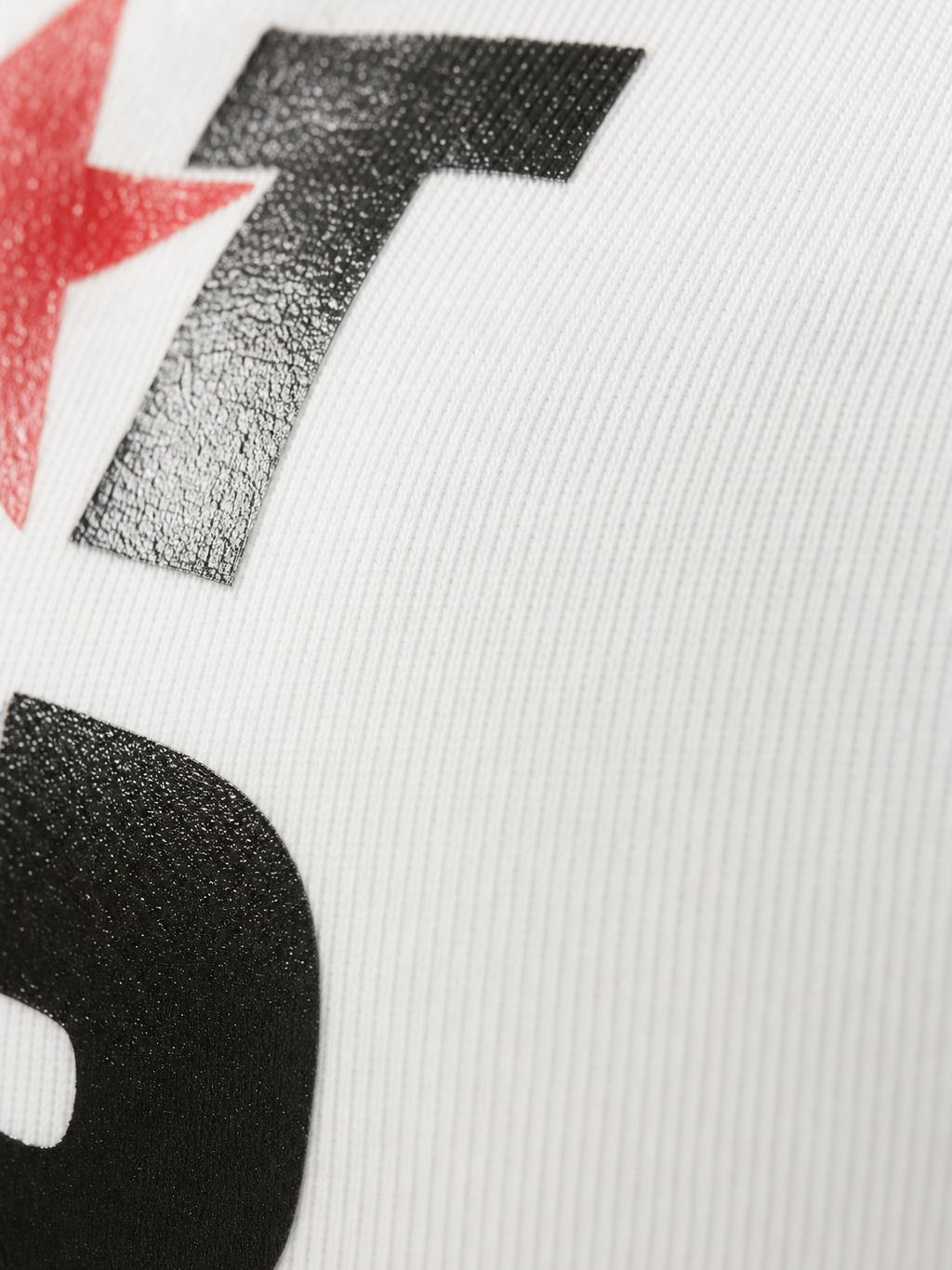 Forfksake Hot Girl Club Baby Tee White – close-up detail
