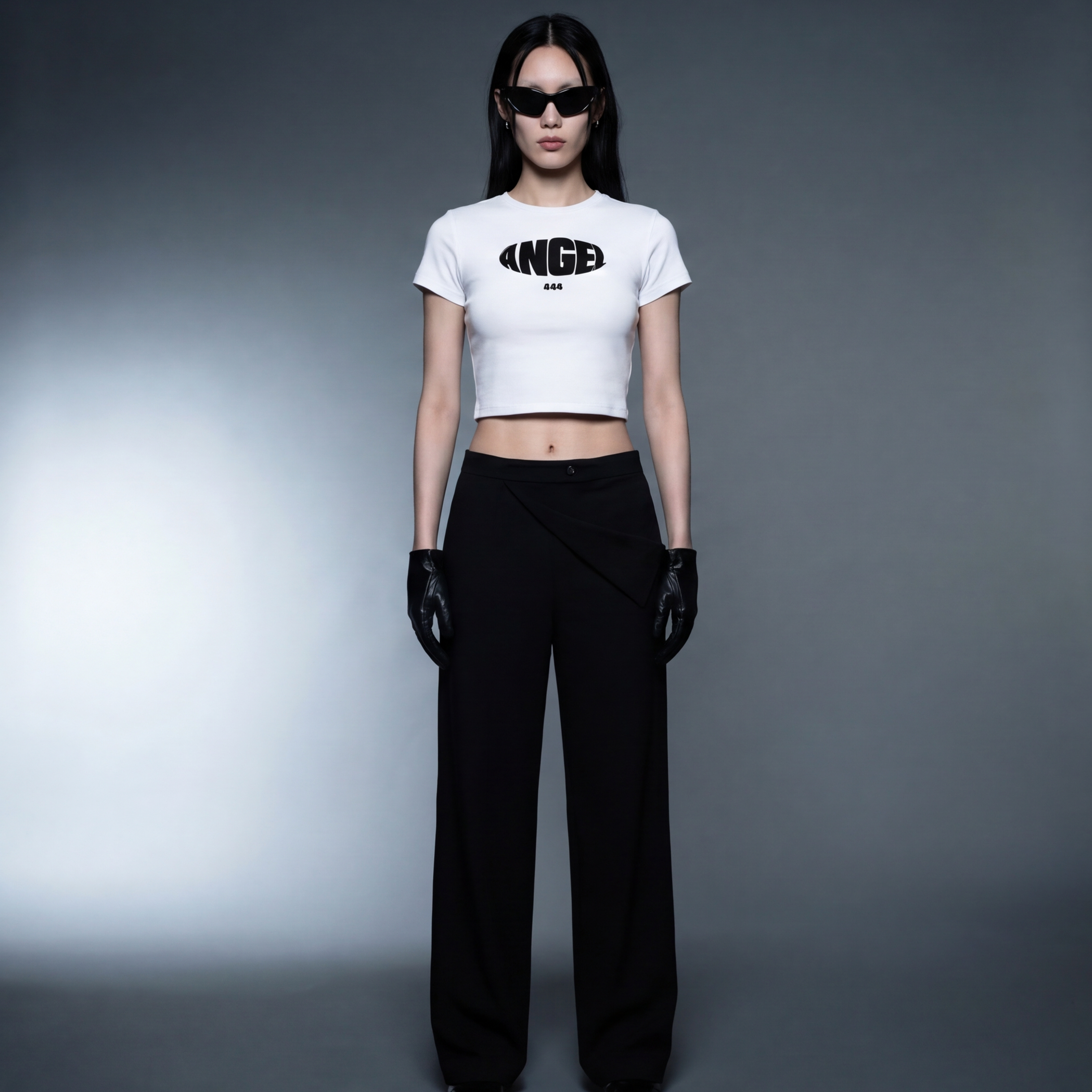 angel-cute-forfksake-white-baby-tee model front