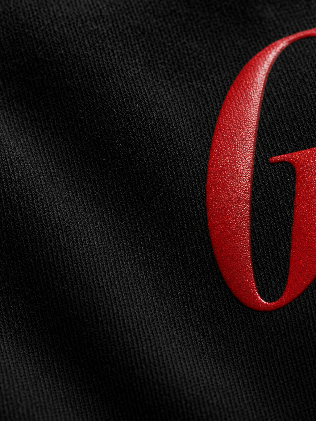 Forfksake God's Plan Black T-Shirt – close-up detail