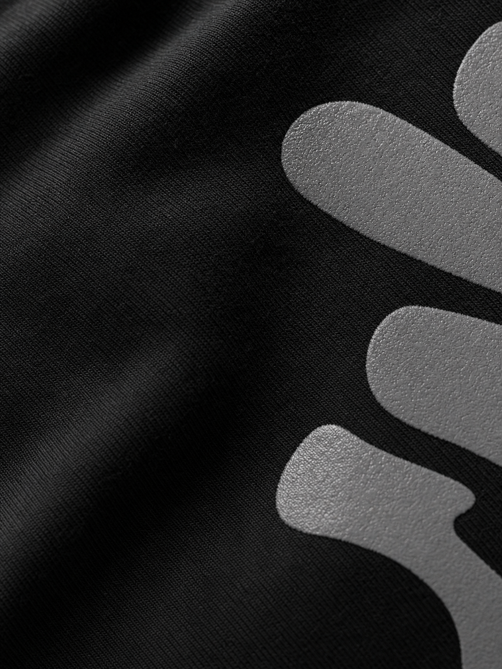 Forfksake We Don't Play Double Layered T-Shirt Black – close-up detail