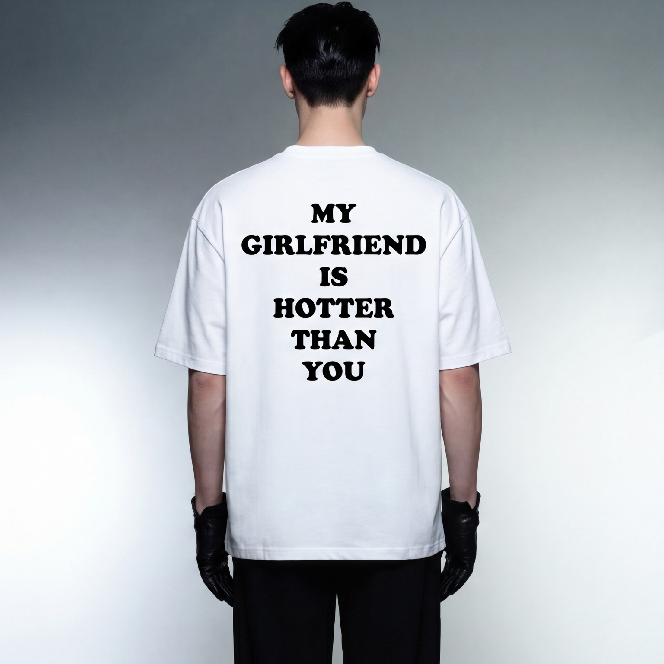 forfksake-hotter-girlfriend-t-shirt-red model back