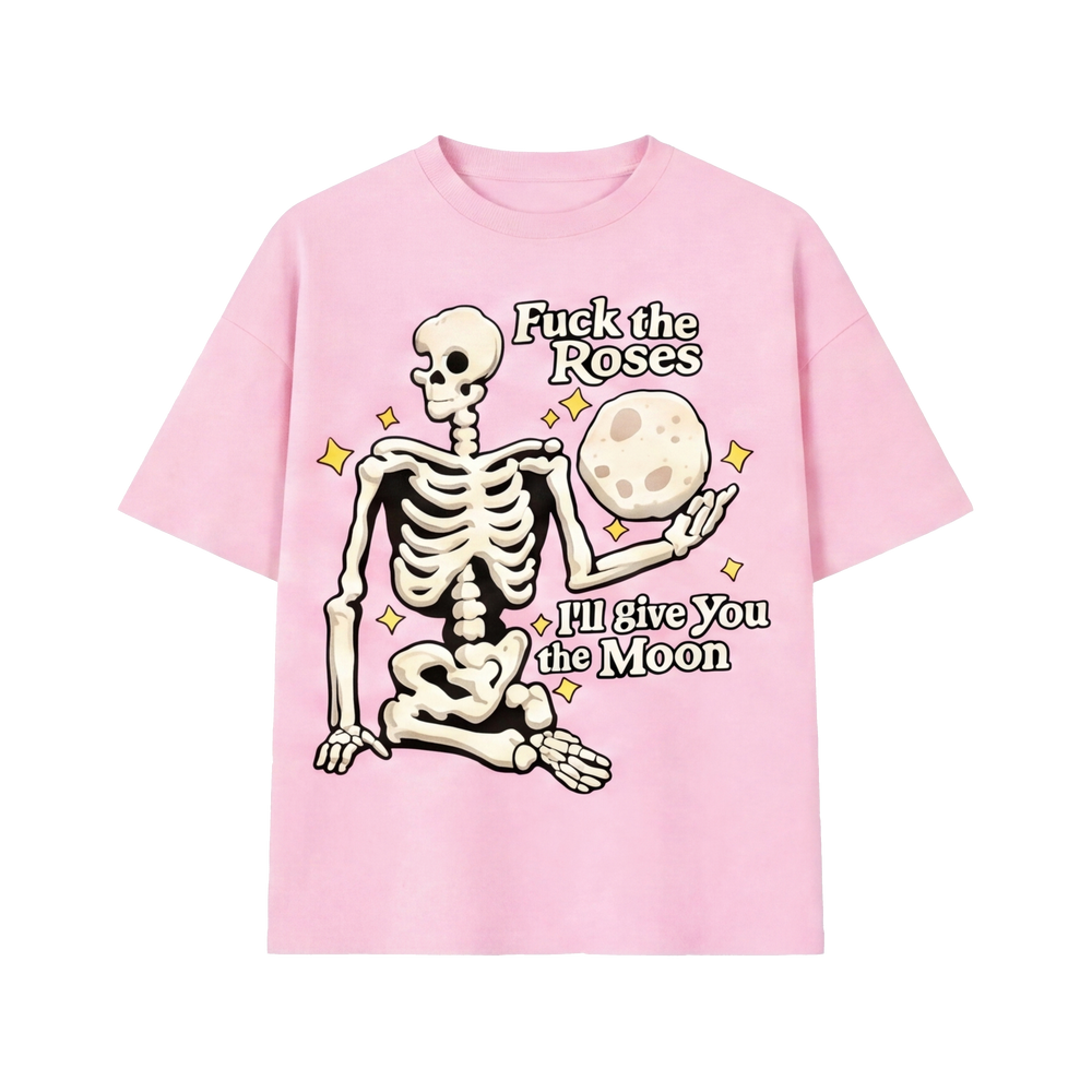 FFS restored original first-two | original_media:gid://shopify/MediaImage/30695009058919 | position:1 | Forfksake Giving You Moon Tee - Pink