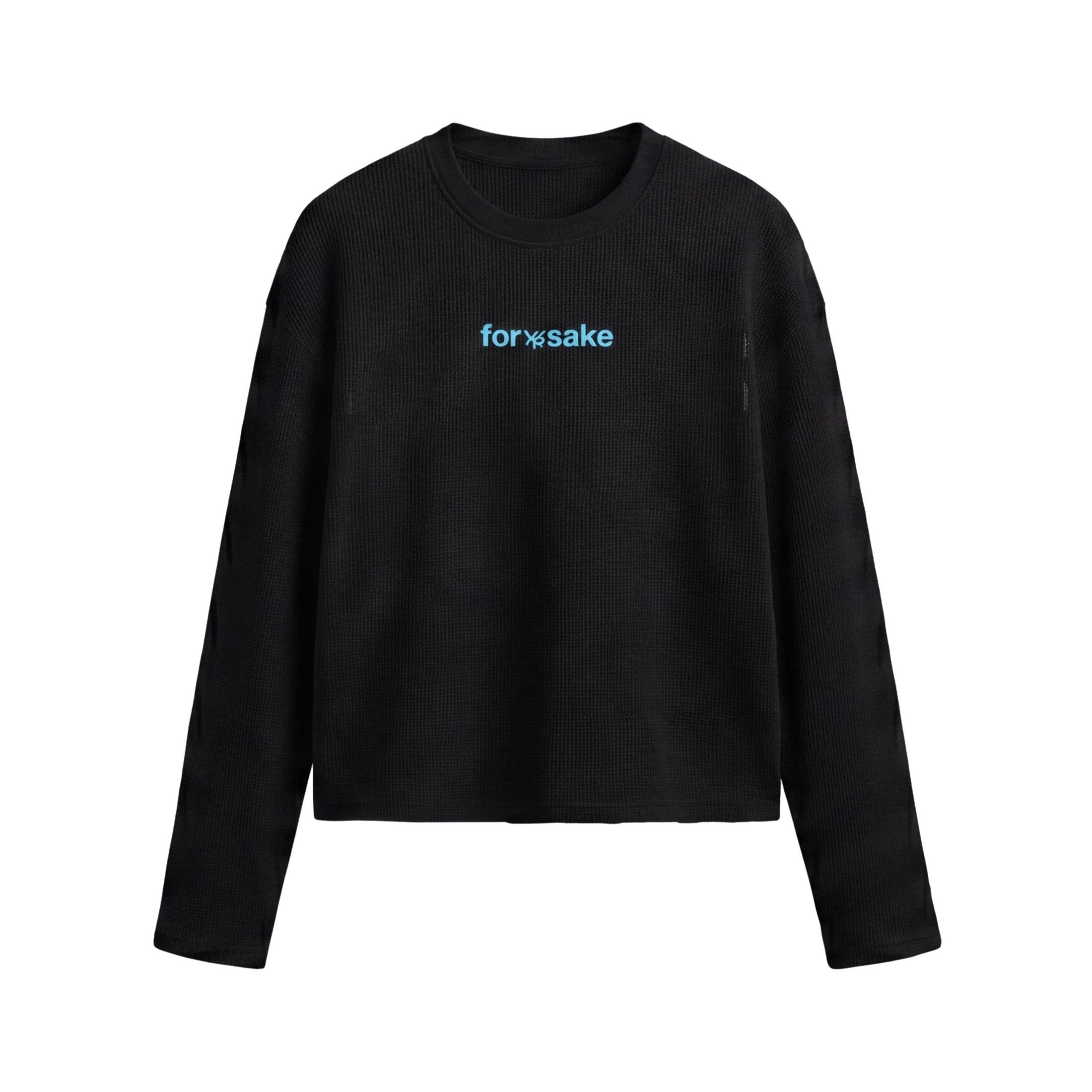 FFS restored original first-two | original_media:gid://shopify/MediaImage/30695167164519 | position:1 | Forfksake Pray For Nothing Waffle Long Sleeve Black