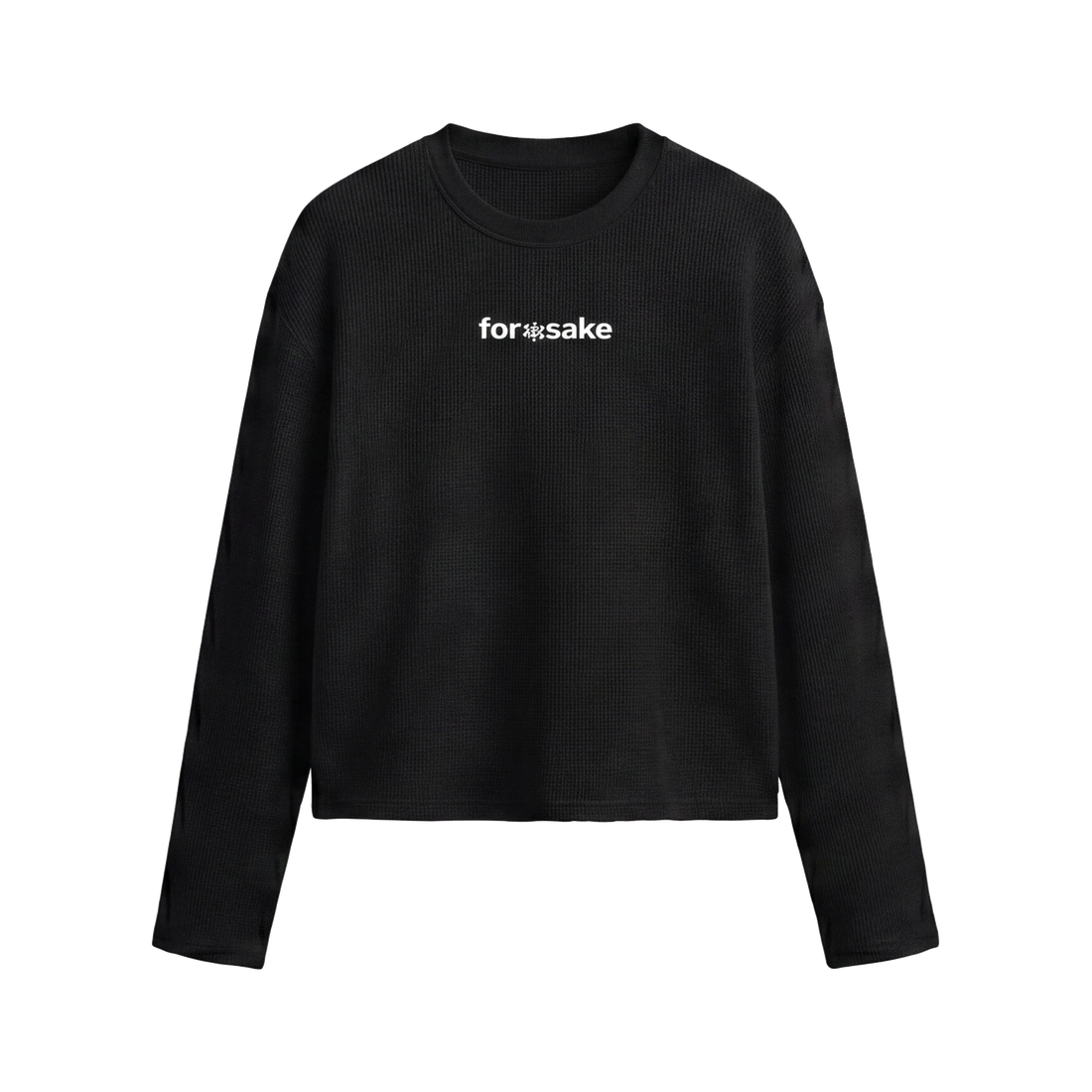 FFS restored original first-two | original_media:gid://shopify/MediaImage/30695165919335 | position:1 | Forfksake Afterparty Scenes Waffle Long Sleeve Black