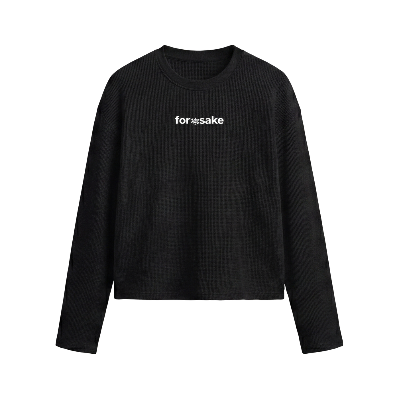 FFS restored original first-two | original_media:gid://shopify/MediaImage/30695165919335 | position:1 | Forfksake Afterparty Scenes Waffle Long Sleeve Black
