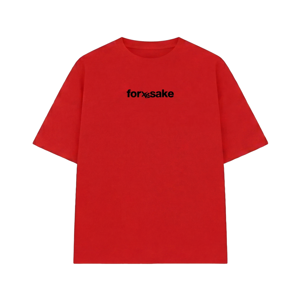 FFS restored original first-two | original_media:gid://shopify/MediaImage/30695046578279 | position:1 | Forfksake Basic Staple Red T-Shirt
