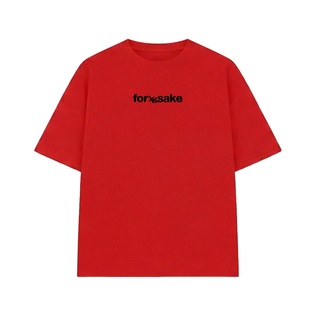 FFS restored original first-two | original_media:gid://shopify/MediaImage/30695046578279 | position:1 | Forfksake Basic Staple Red T-Shirt